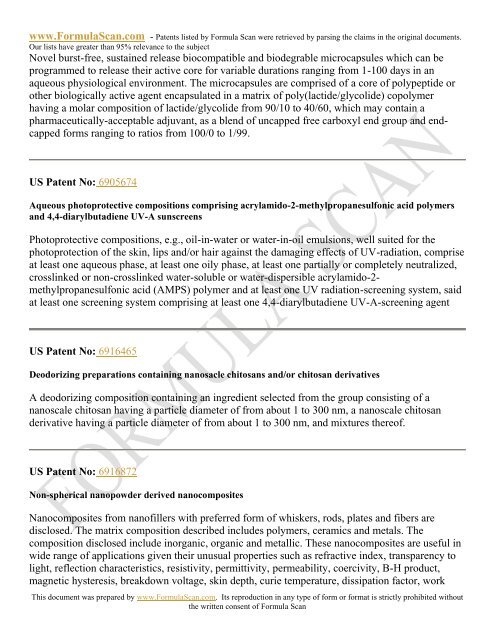 HAIR STYLING PATENTS FOR 2006 - Patent and Intellectual ...