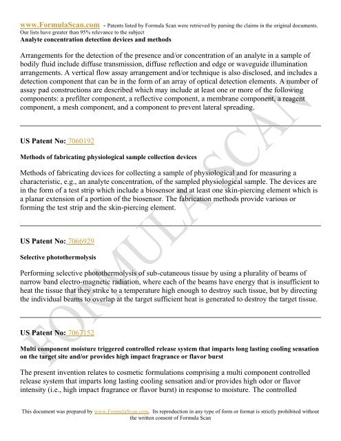 HAIR STYLING PATENTS FOR 2006 - Patent and Intellectual ...