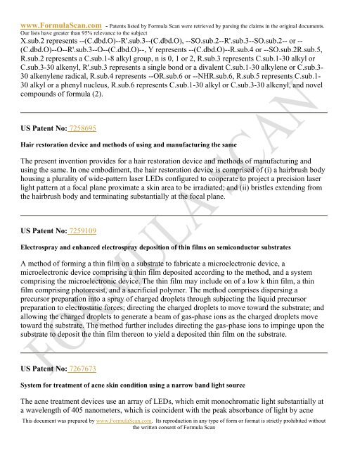 HAIR STYLING PATENTS FOR 2006 - Patent and Intellectual ...