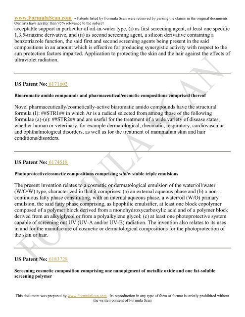 HAIR STYLING PATENTS FOR 2006 - Patent and Intellectual ...