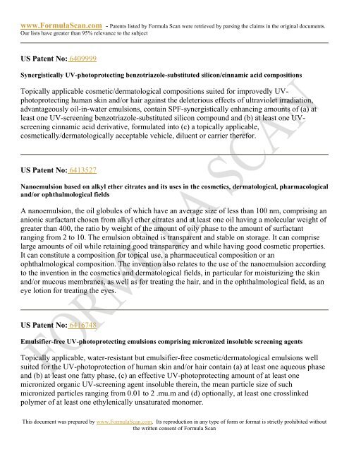 HAIR STYLING PATENTS FOR 2006 - Patent and Intellectual ...