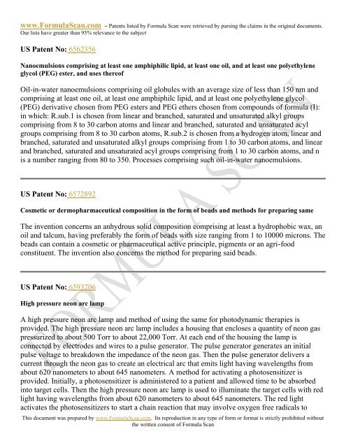 HAIR STYLING PATENTS FOR 2006 - Patent and Intellectual ...