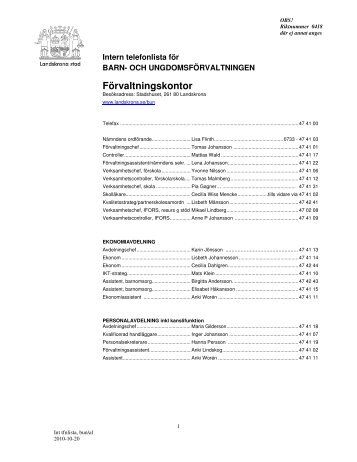 FÃ¶rvaltningskontor - Landskrona kommun