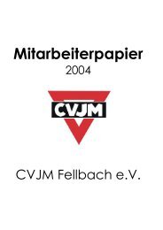 Mitarbeiterpapier - CVJM Fellbach