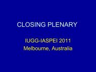 Closing Plenary - IASPEI
