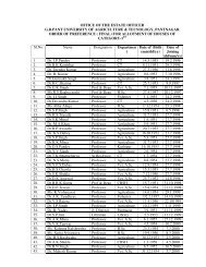 Cat I - Govind Ballabh Pant University Of Agriculture and Technology