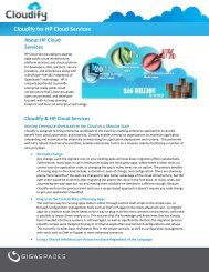 GigaSpaces solution brief - HP Cloud