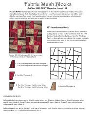 Fabric Stash Blocks - Quilt Magazine