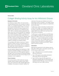 Collagen Binding Activity Assay for Von Willebrand Disease