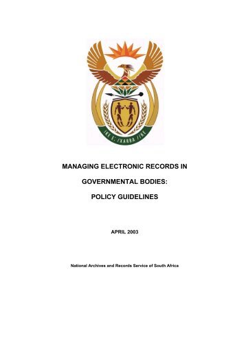 managing electronic records in governmental bodies - National ...