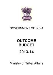 outcome budget 2013-14 - Ministry of Tribal Affairs