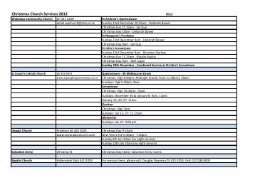 Christmas Church Services 2012 - Queenstown