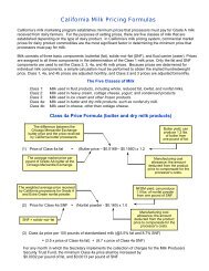 California Milk Pricing Formulas - Understanding Dairy Markets