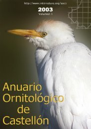 Anuario ornitolÃ³gico de CastellÃ³n 2003 - InterNatura