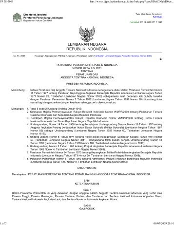 LEMBARAN NEGARA REPUBLIK INDONESIA - Kepustakaan ...