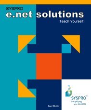 Teach Yourself e.net - Syspro
