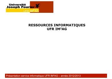 service info-2012-2013-Enseignants - Ufr IMÂ²AG