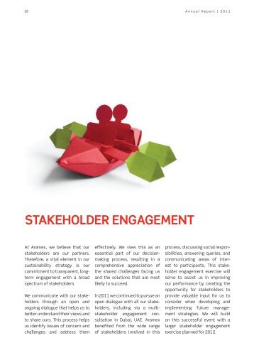 STAKEhOLDER ENGAGEMENT - Aramex.org