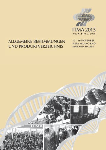 Allgemeine Bestimmungen/Produktverzeichnis - ITMA 2011