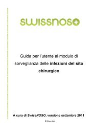 Guida per l'utente al modulo di sorveglianza delle ... - Swissnoso