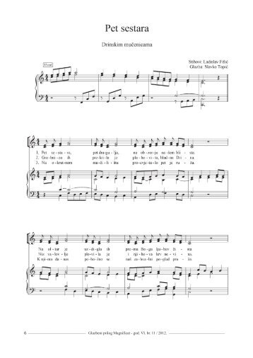 Glazbeni prilog Magnificat - god. VI. br. 11 / 2012. - Vrhbosanska ...