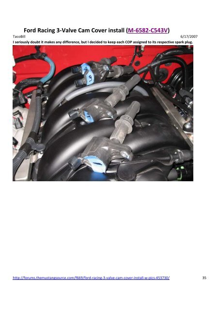 Ford Racing 3-Valve Cam Cover install (M-6582-C543V)