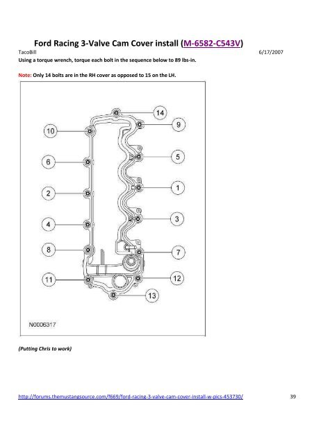 Ford Racing 3-Valve Cam Cover install (M-6582-C543V)