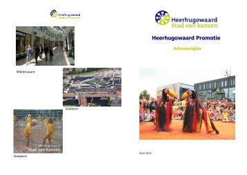 Lijst met toeristische informatie in Heerhugowaard (pdf, 559.4 Kb)