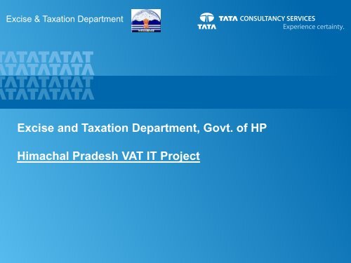 Excise and Taxation Department, Govt. of HP ... - egovreach