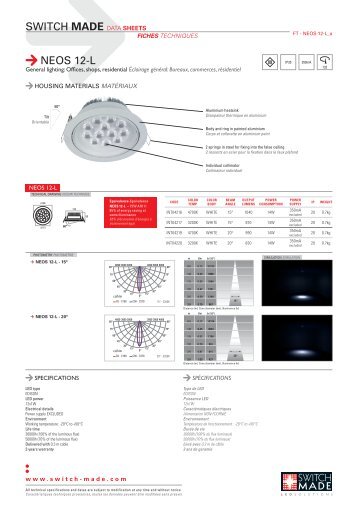 SWITCH MADE DATA SHEETS NEOS 12-L