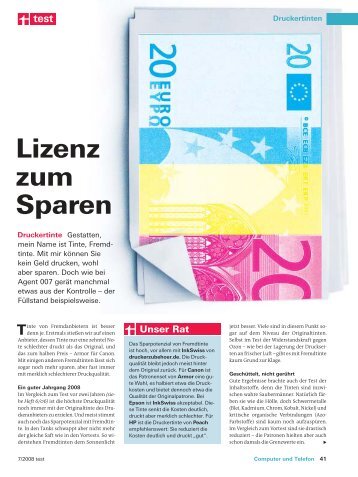 Lizenz zum Sparen - BilligerDrucken.ch