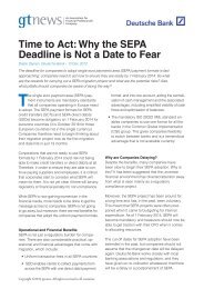 Time to act - why the SEPA deadline is not a date to fear, by ... - GTB