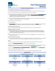 BRAZIL Visa Requirements - G3 Visas & Passports