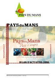 Bilan d'activités 2006 - Pays du Mans