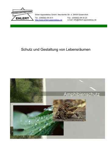 Amphibienschutzzaun - Ehlert-Apparatebau