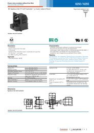 6250 / 6255 - Power entry modules without line filter - Schurter