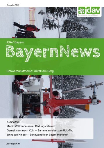 JDAV Bayern Schwerpunktthema: Unfall am Berg