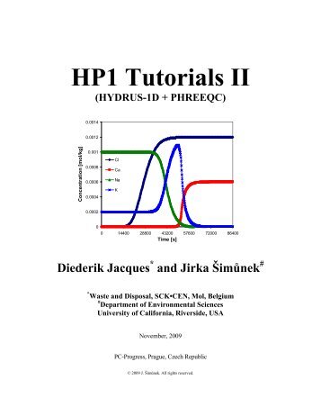 HP1 Tutorials II (HYDRUS-1D + PHREEQC) - PC-Progress