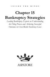 Chapter 15 Bankruptcy Strategies - Gowlings