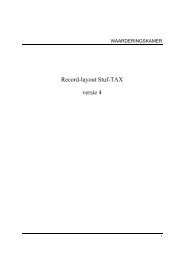 Volledig record lay-out Stuf-TAX, versie 4 - Waarderingskamer