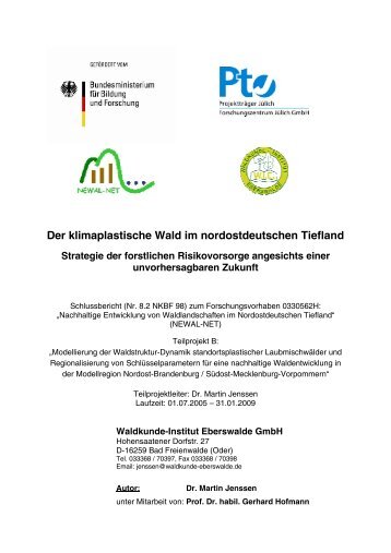 Der klimaplastische Wald im nordostdeutschen Tiefland Strategie ...