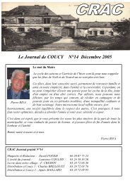 Le Journal de COUCY NÂ°14 DÃ©cembre 2005 - Commune de Coucy
