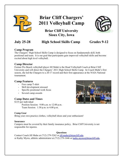 2011 Volleyball Camp - Briar Cliff University Athletics