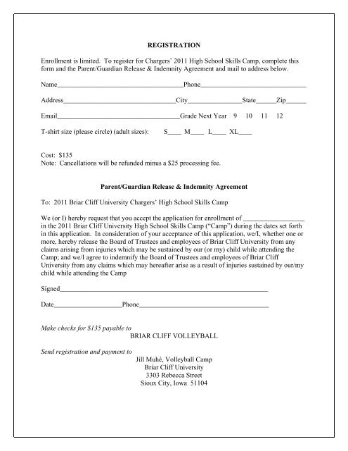 2011 Volleyball Camp - Briar Cliff University Athletics