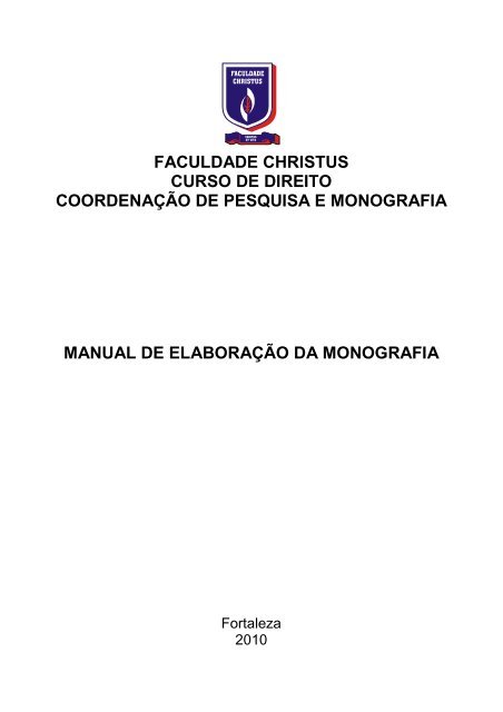Manual de Monografia - Faculdade Christus