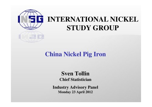 China Nickel Pig Iron Imports of Nickel Ores - International Nickel ...