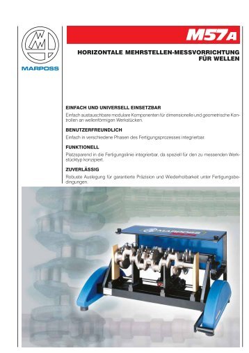 horizontale mehrstellen-messvorrichtung fÃƒÂ¼r wellen - Marposs