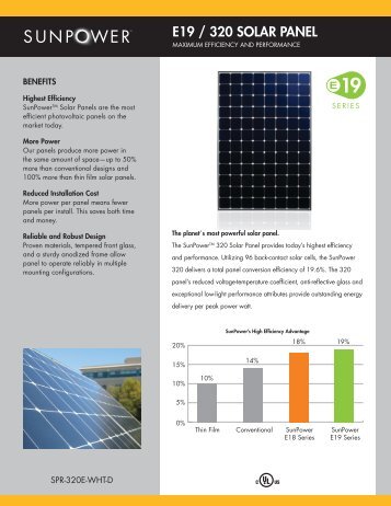 E19 / 320 SOLAR PANEL - SunPower