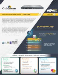Cyberoam CR100iNG Datasheet - CyberoamWorks.com