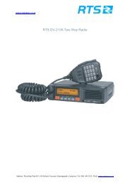 RTS DV-2135 Two Way Radio - Two Way Radios South Africa